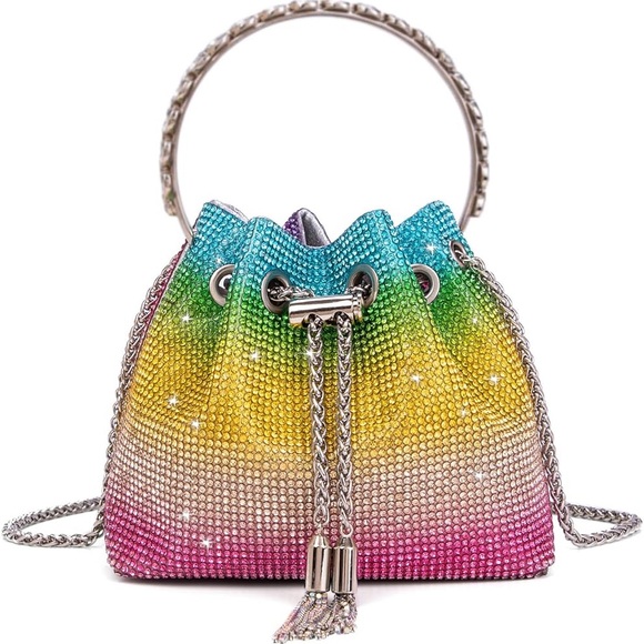 NEW Sparkling Bling Swarovski Crystal Rhinestone Bag Clutch Purse +FREE … - Picture 7 of 13